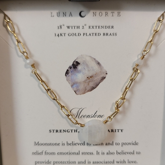 Luna Norte Gold plated Necklace With 14kt gold plated 16” and 17” chains w/ one - Picture 6 of 7